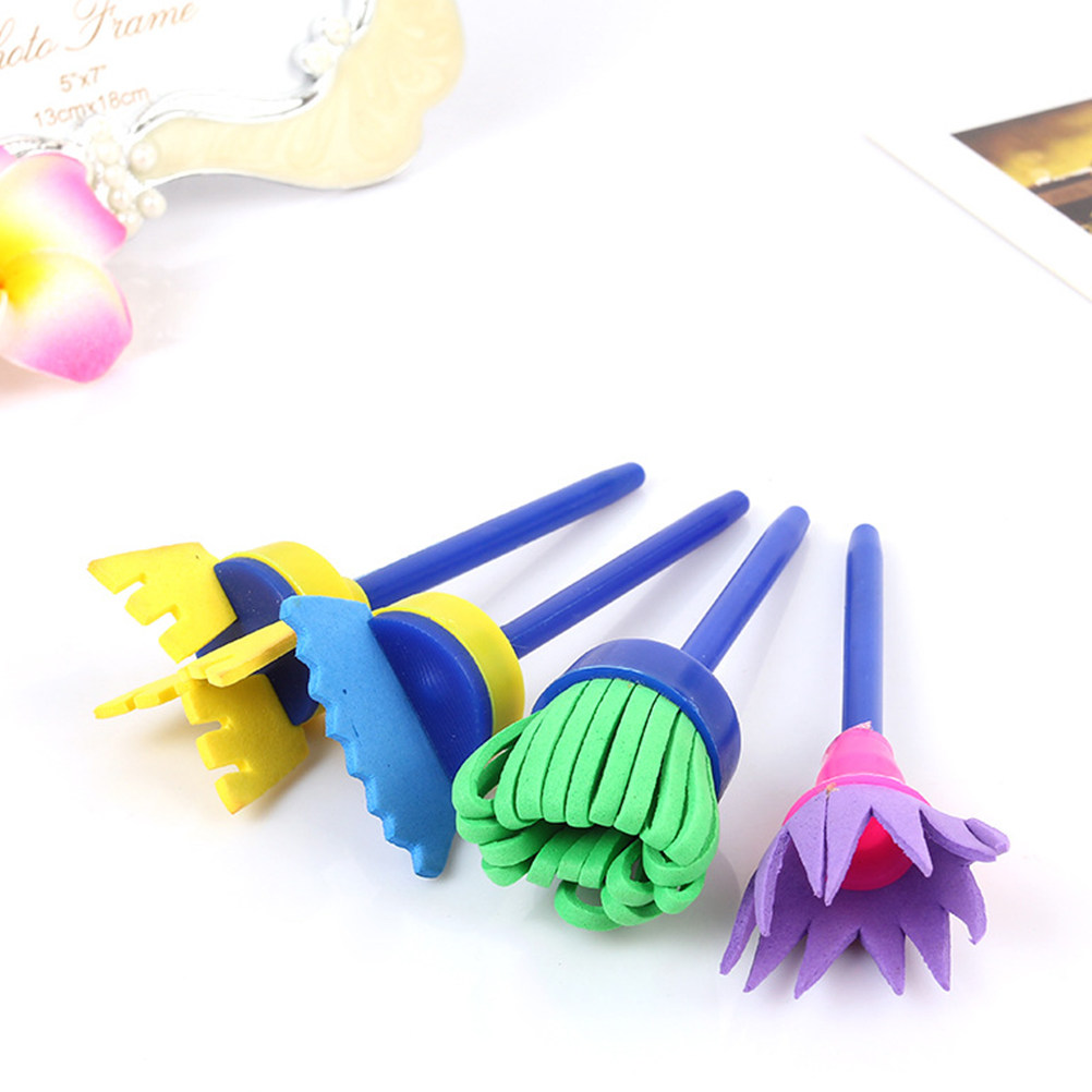 Art And Craft With Paint - Painting Sponge Brush Set Plastic Handle