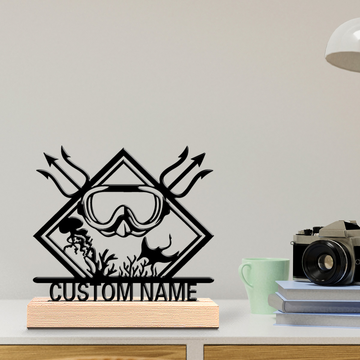 Art Craft Simple - 1pc Simple Diver Personalized Name Tin