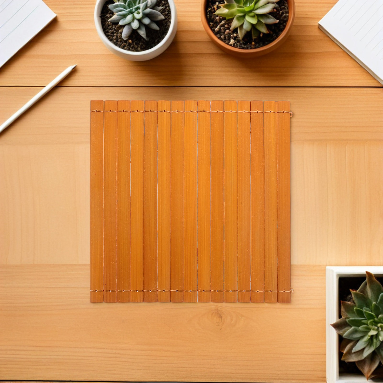Exhibition Of Art And Craft - Retro Bamboo Crafted Blank Scroll Paper