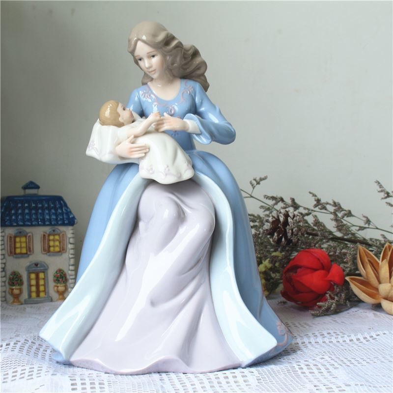 Art Craft Mother'S Day - xx-Europe Mother Child Ceramic Statues Ornaments