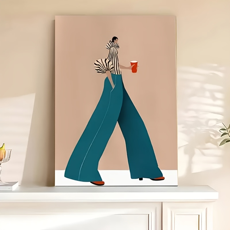 Art Craft Toys - Fashionable Blue Pants Woman Poster Prints