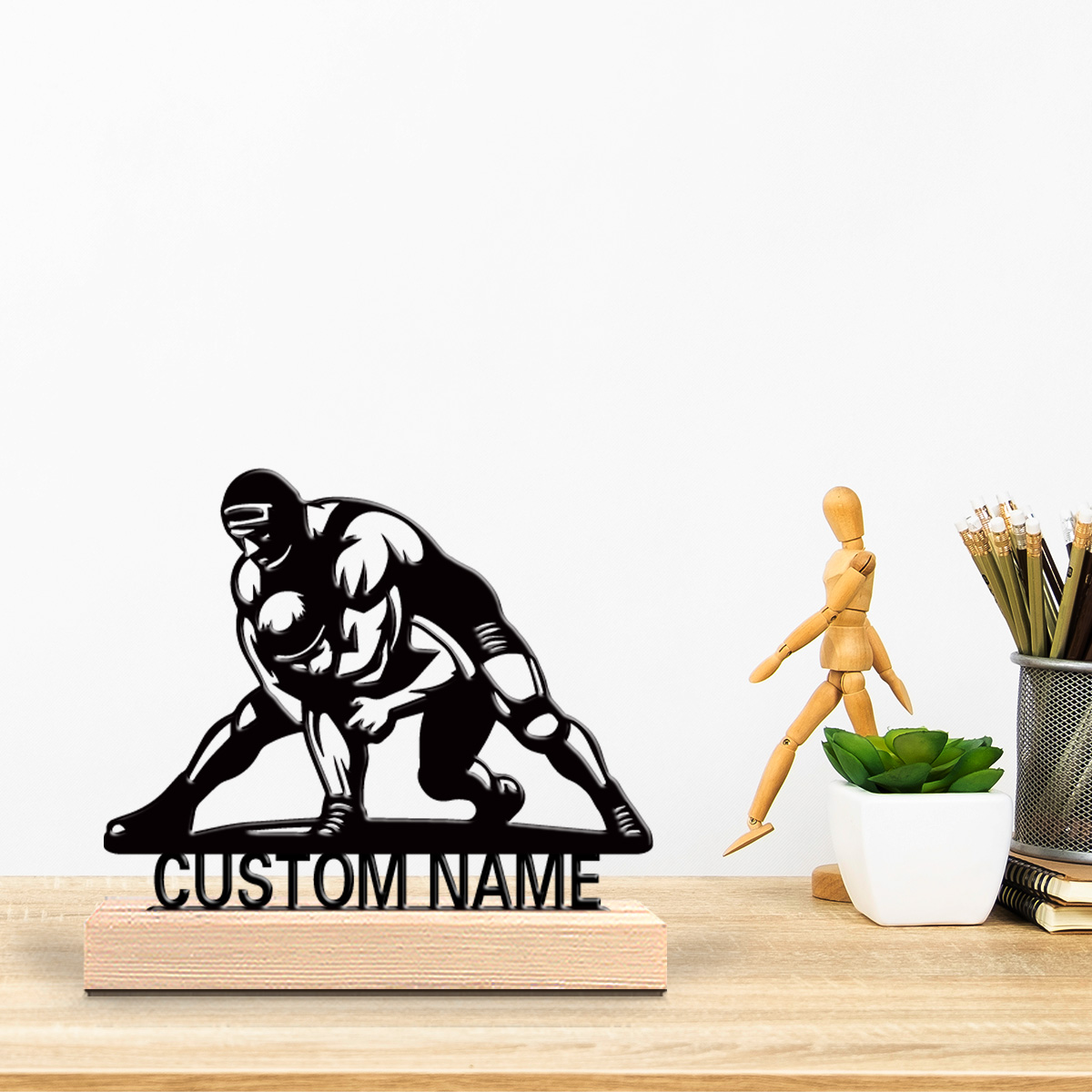 Art Craft Simple - 1pc Simple Fighting Customized Text Metal