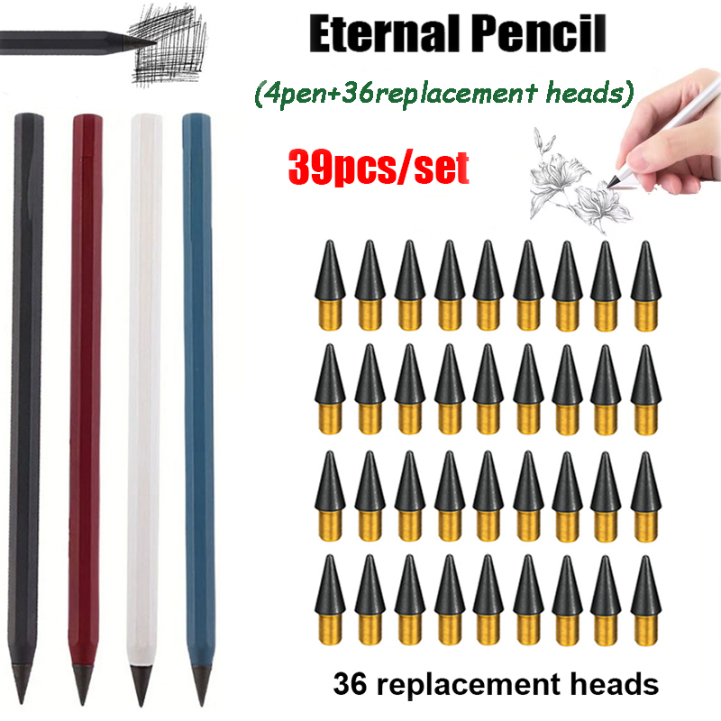 39pcs/set Creative Metal Penci - Calligraphy Pen Set ulasan dan harga