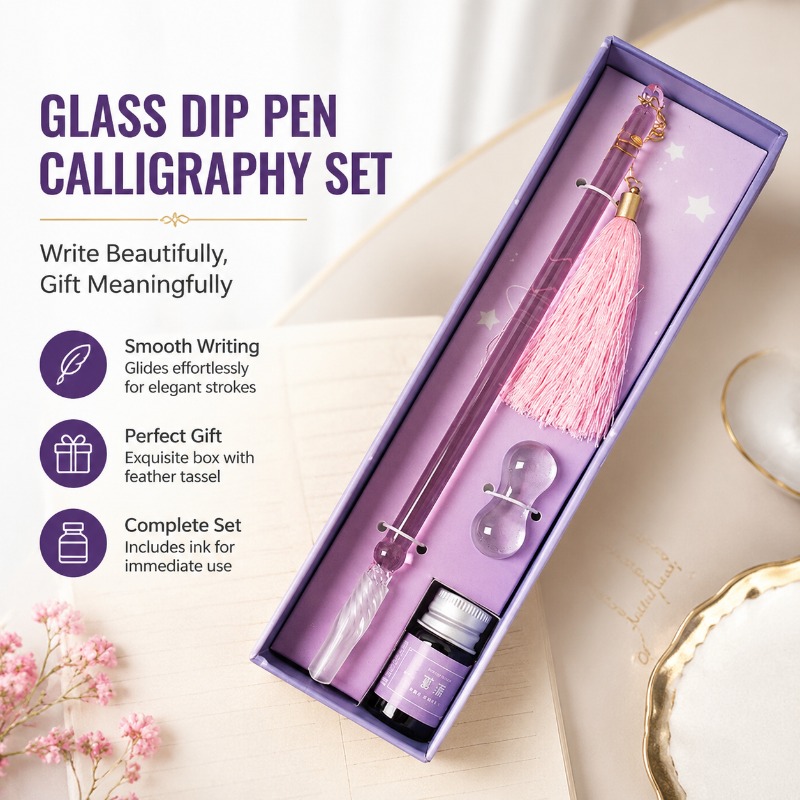 Glass Dip Pen Calligraphy Set  - Calligraphy Pen Set ulasan dan harga