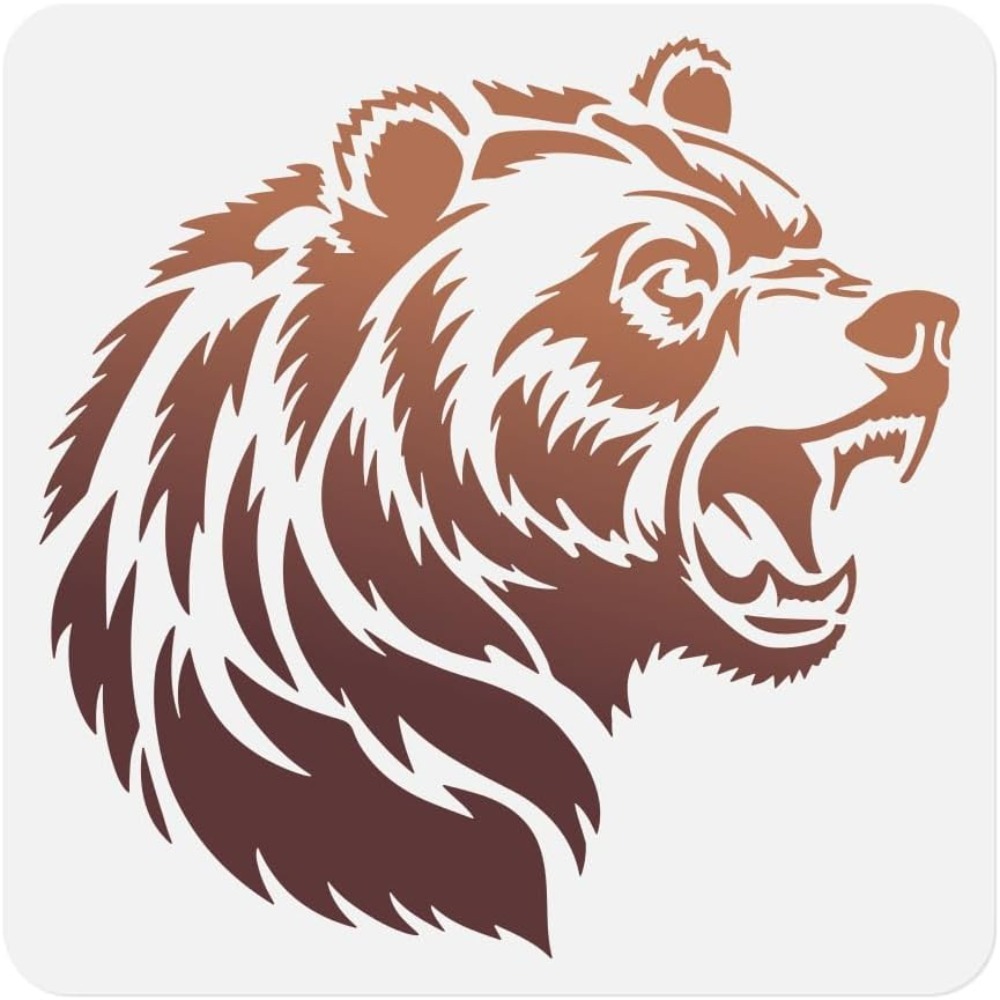 1 Piece Roaring Bear Head Anim - Art And Craft With Paint ulasan dan harga