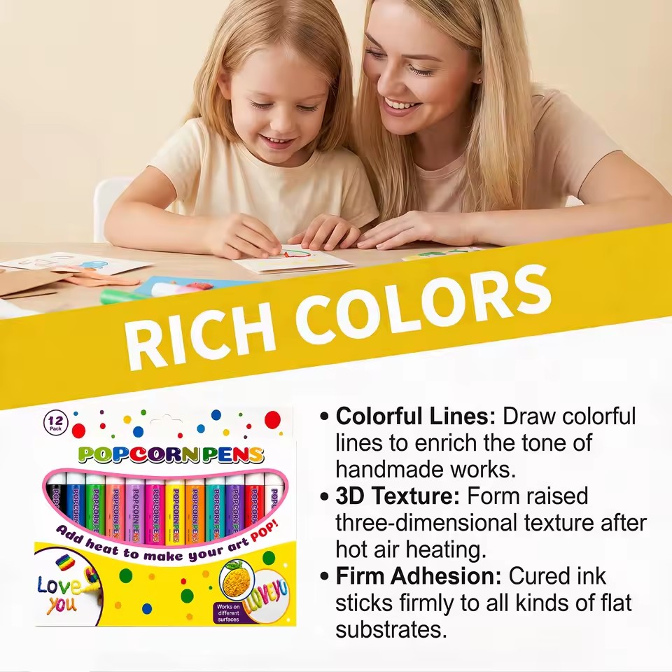Puffy Popcorn Pen Set, Smooth  - Art Craft Easy ulasan dan harga