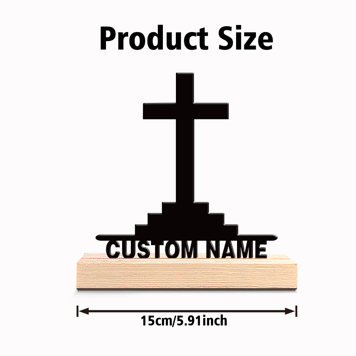 1pc Simple Holy Cross Custom T - Art Craft Simple ulasan dan harga