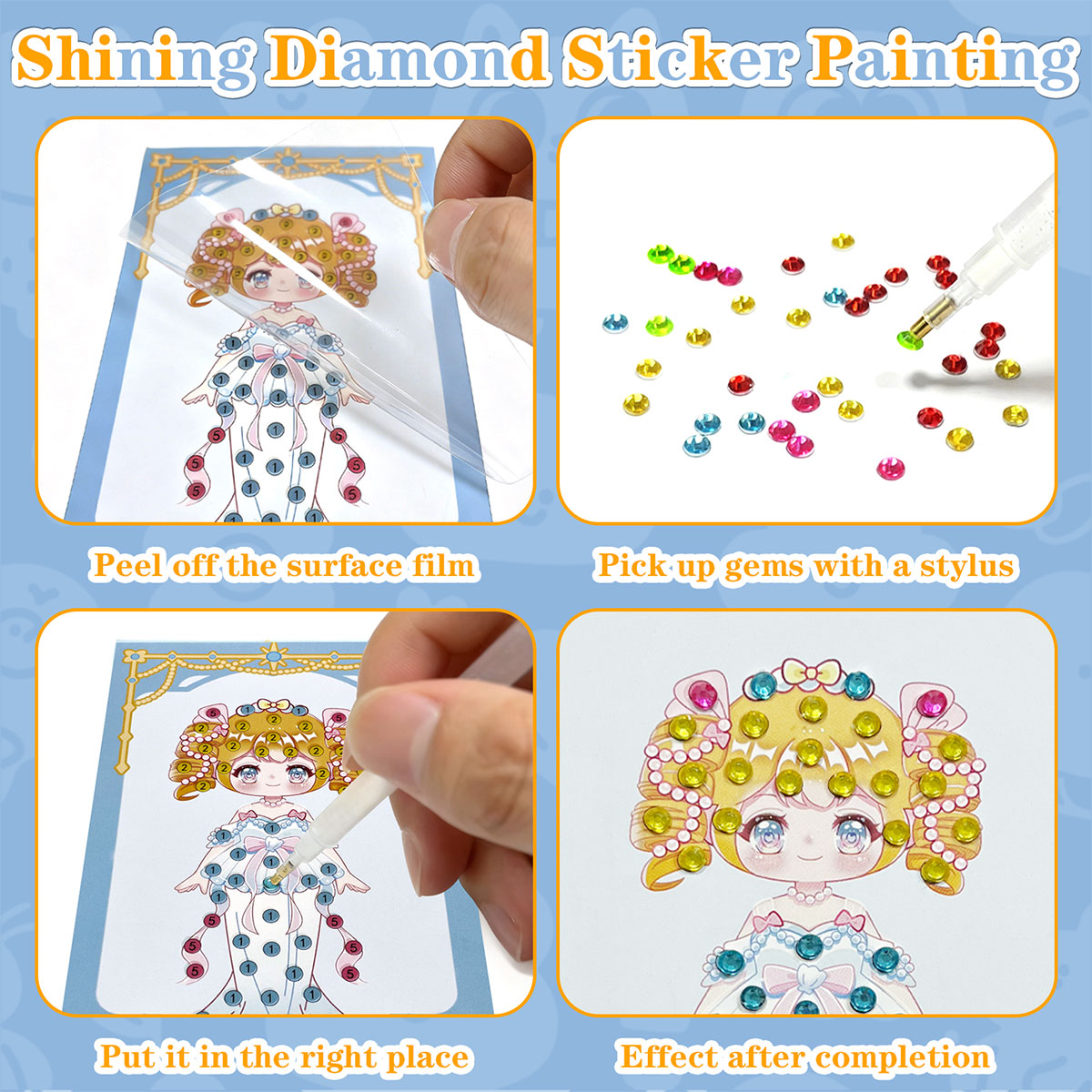 16 Pcs Gem Kit DIY Arts Crafts - Art Craft Easy ulasan dan harga