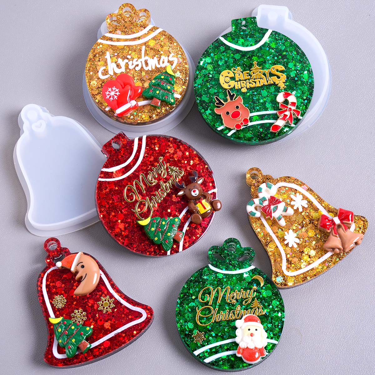 Xmas Tag Pendant Silicone Mold - Resin Casting Mold ulasan dan harga