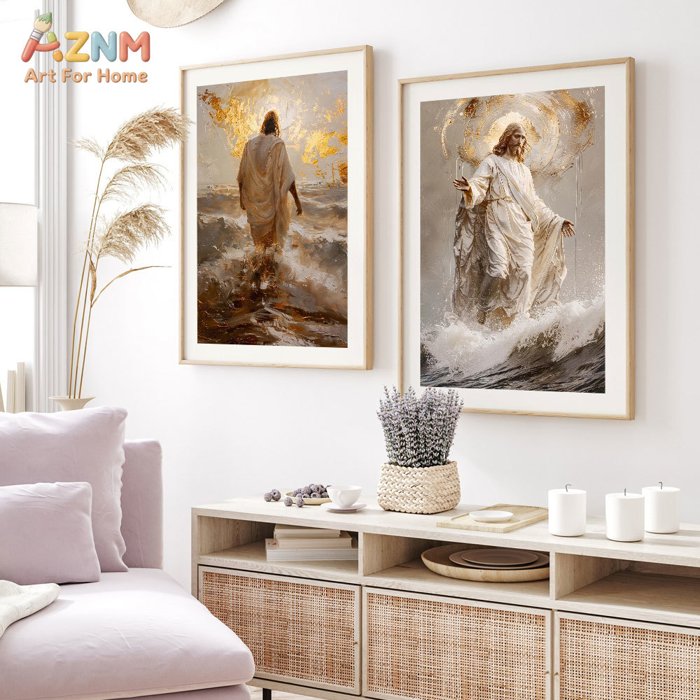 AZNM Jesus Christ Canvas Print - Art Craft Toys ulasan dan harga
