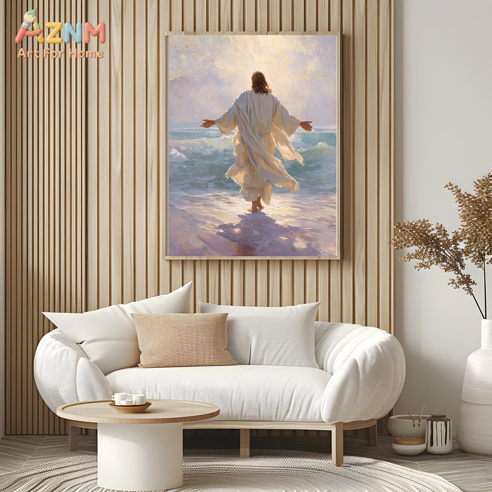 AZNM Jesus Christ Canvas Print - Art Craft Toys ulasan dan harga