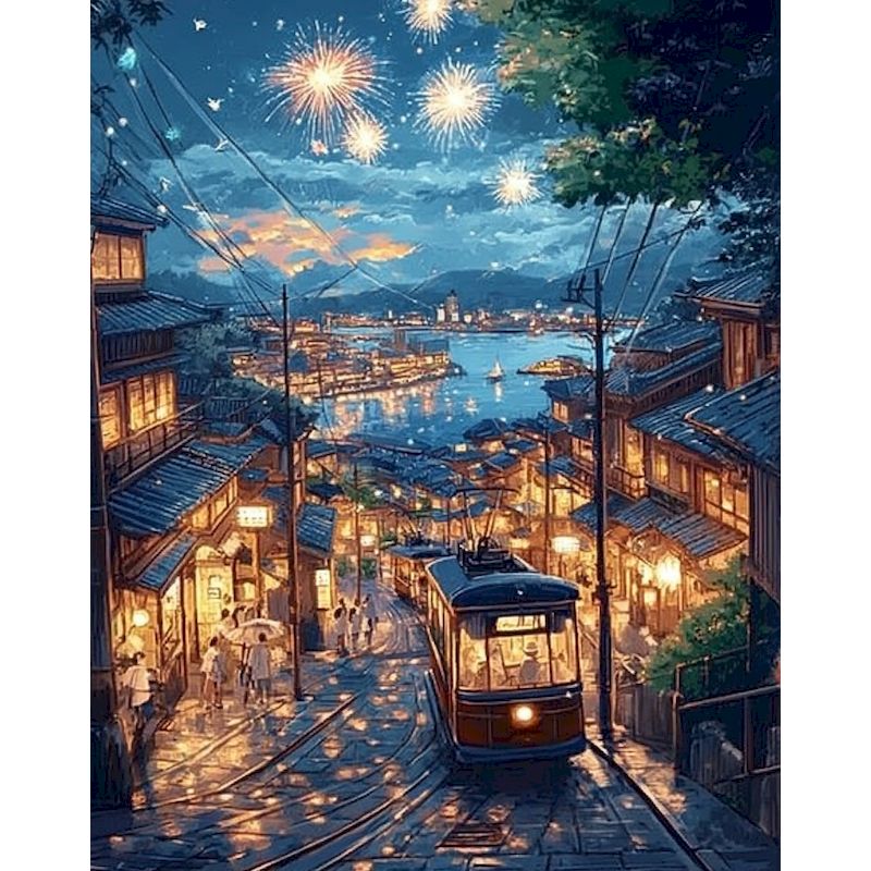 GATYZTORY Night View 5d Diamon - Art Craft Night ulasan dan harga