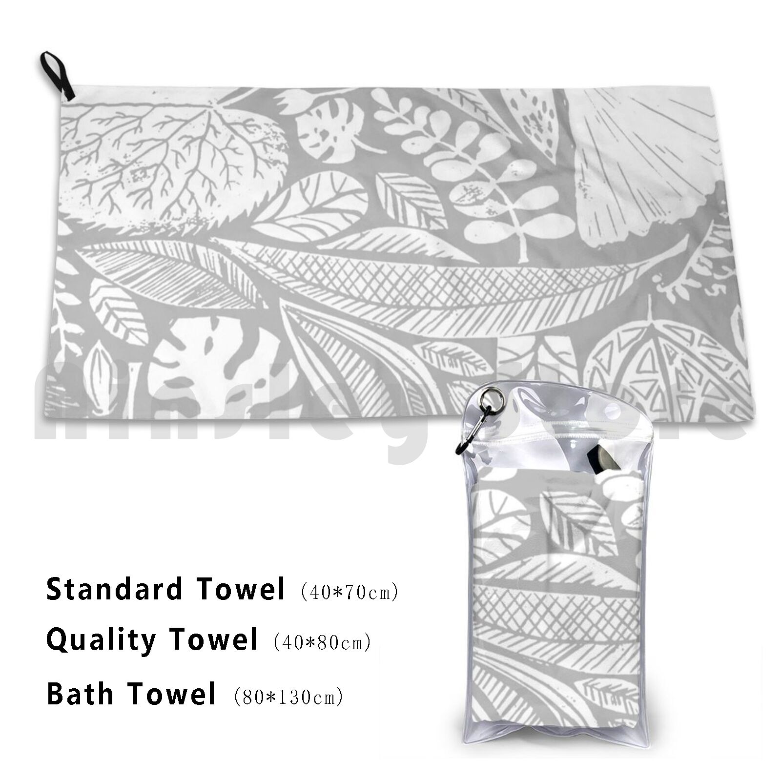 Modern Nature Custom Towel Bat - Lino Printing Block ulasan dan harga
