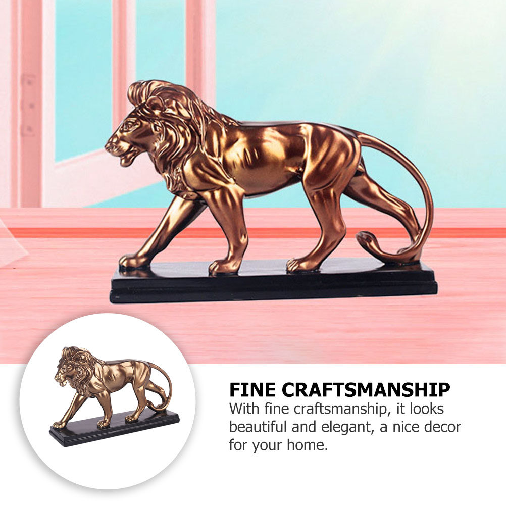 1Pcs Resin Lion Ornament Deskt - Exhibition Of Art And Craft ulasan dan harga
