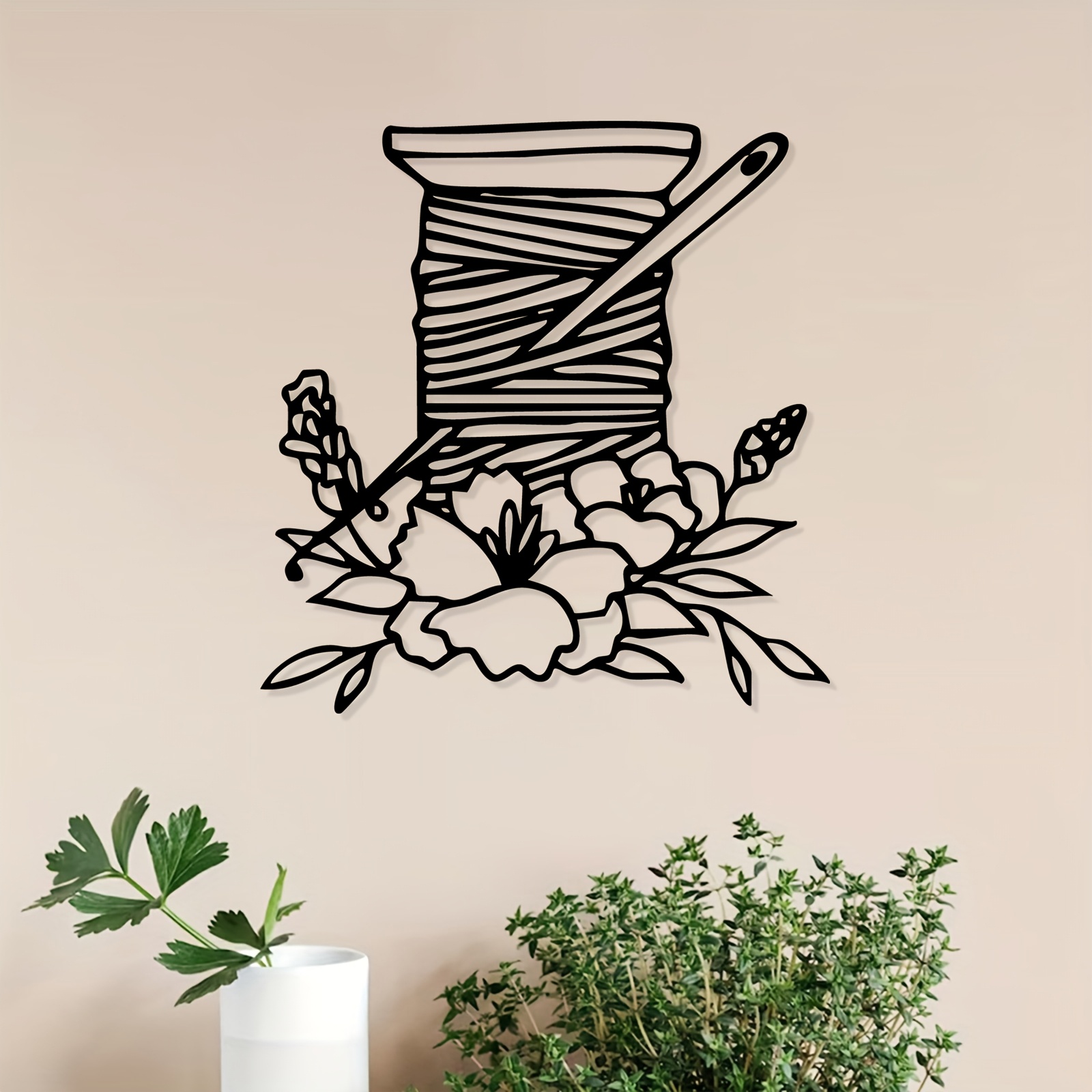 Thread Spool Floral Metal Wall - Art Craft Mother'S Day ulasan dan harga