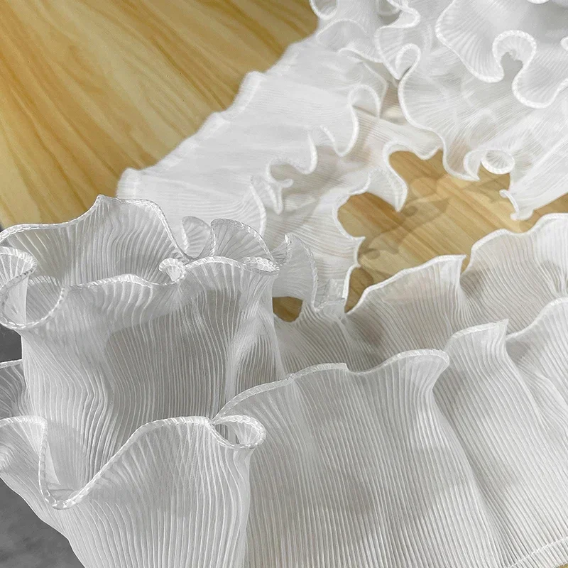 Mist Lace Fabric Pleated Textu - Art Craft Upholstery ulasan dan harga