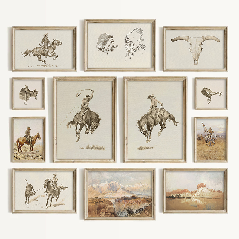 Southwestern Style Cowboy Wall - Art Craft Toys ulasan dan harga