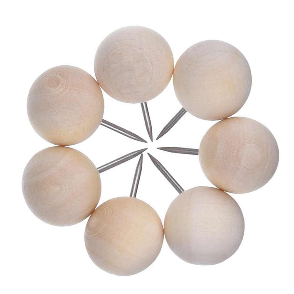 200Pcs Premium Wood Pushpins E - Exhibition Of Art And Craft ulasan dan harga