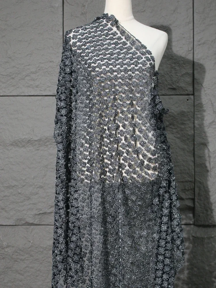 Mesh Fabric Black White Checke - Art Craft Upholstery ulasan dan harga