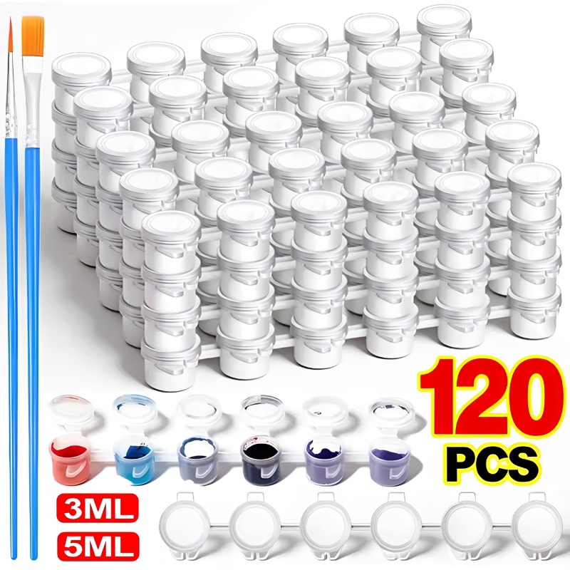 3/5ml Empty Paint Pots with Li - Art And Craft With Paint ulasan dan harga