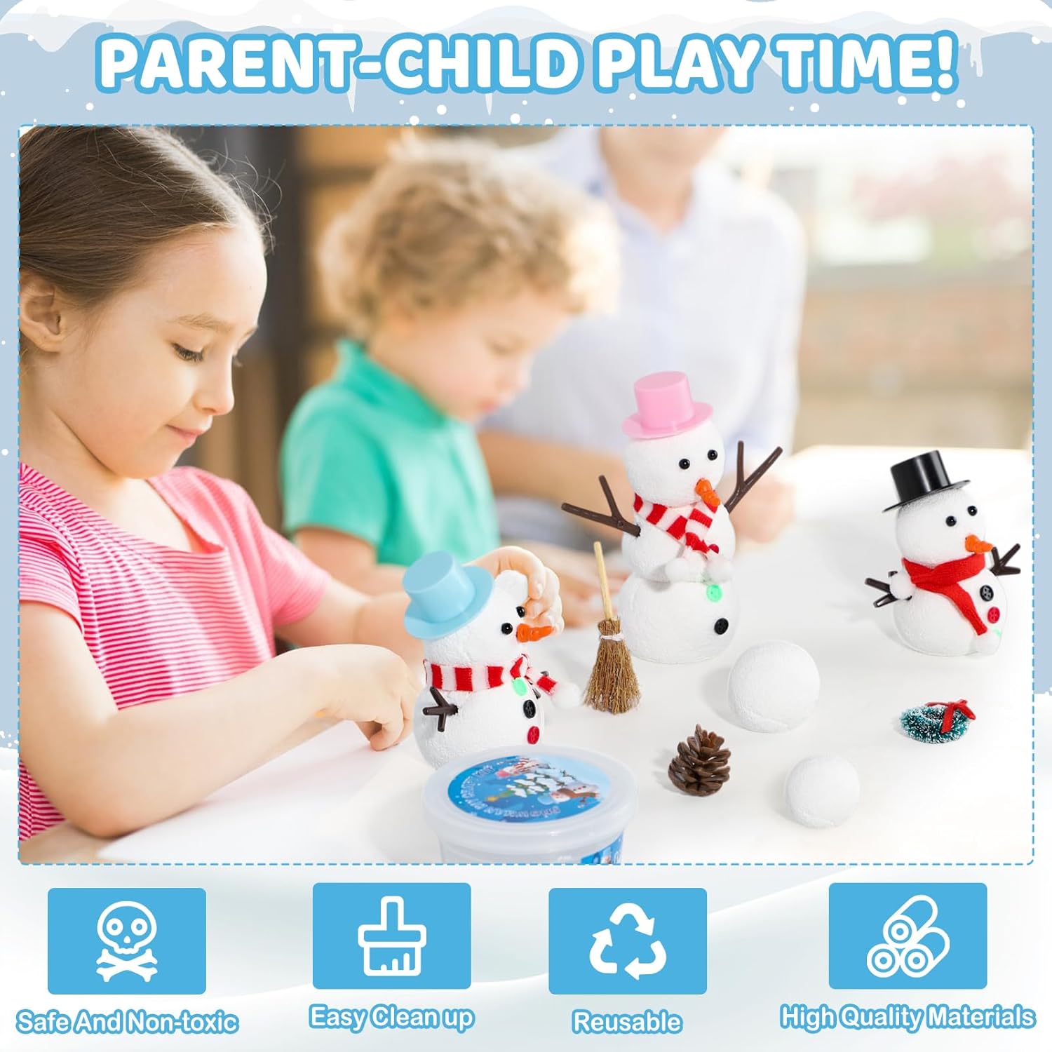 12 DIY Snowman set toys, Chris - Art Craft Upholstery ulasan dan harga