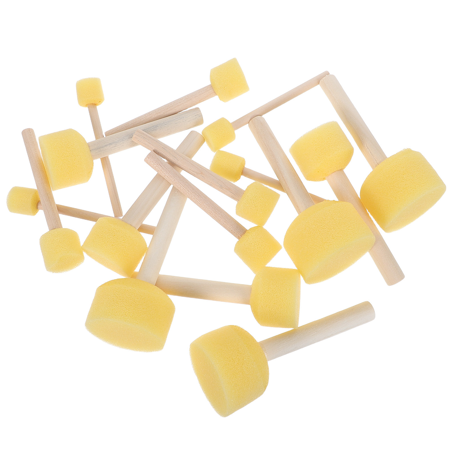 16Pcs Round Paint Sponge Brush - Art And Craft With Paint ulasan dan harga