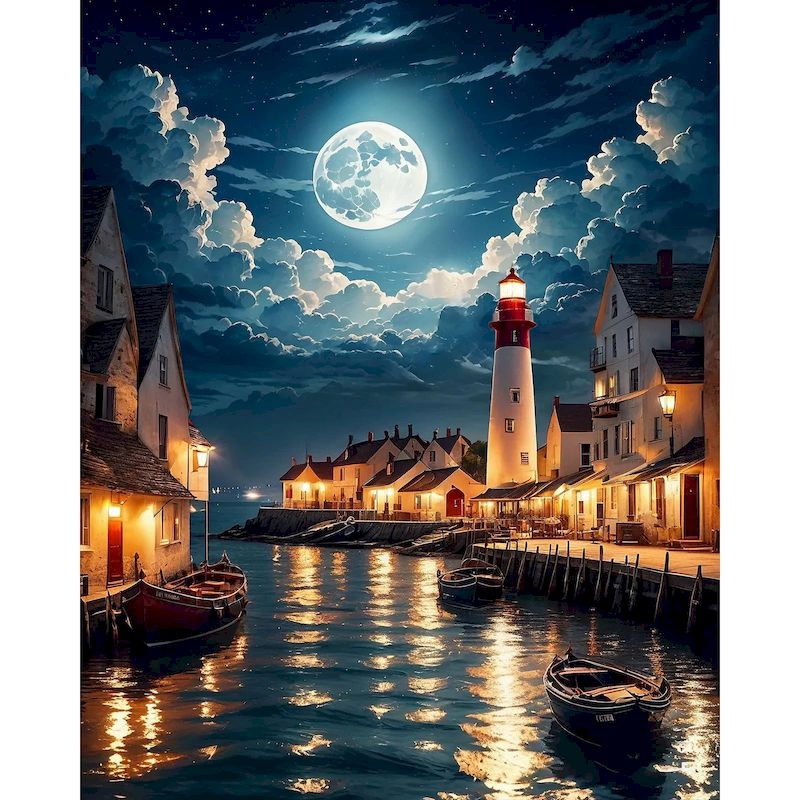 CHENISTORY Moonlight Night Pai - Art Craft Night ulasan dan harga