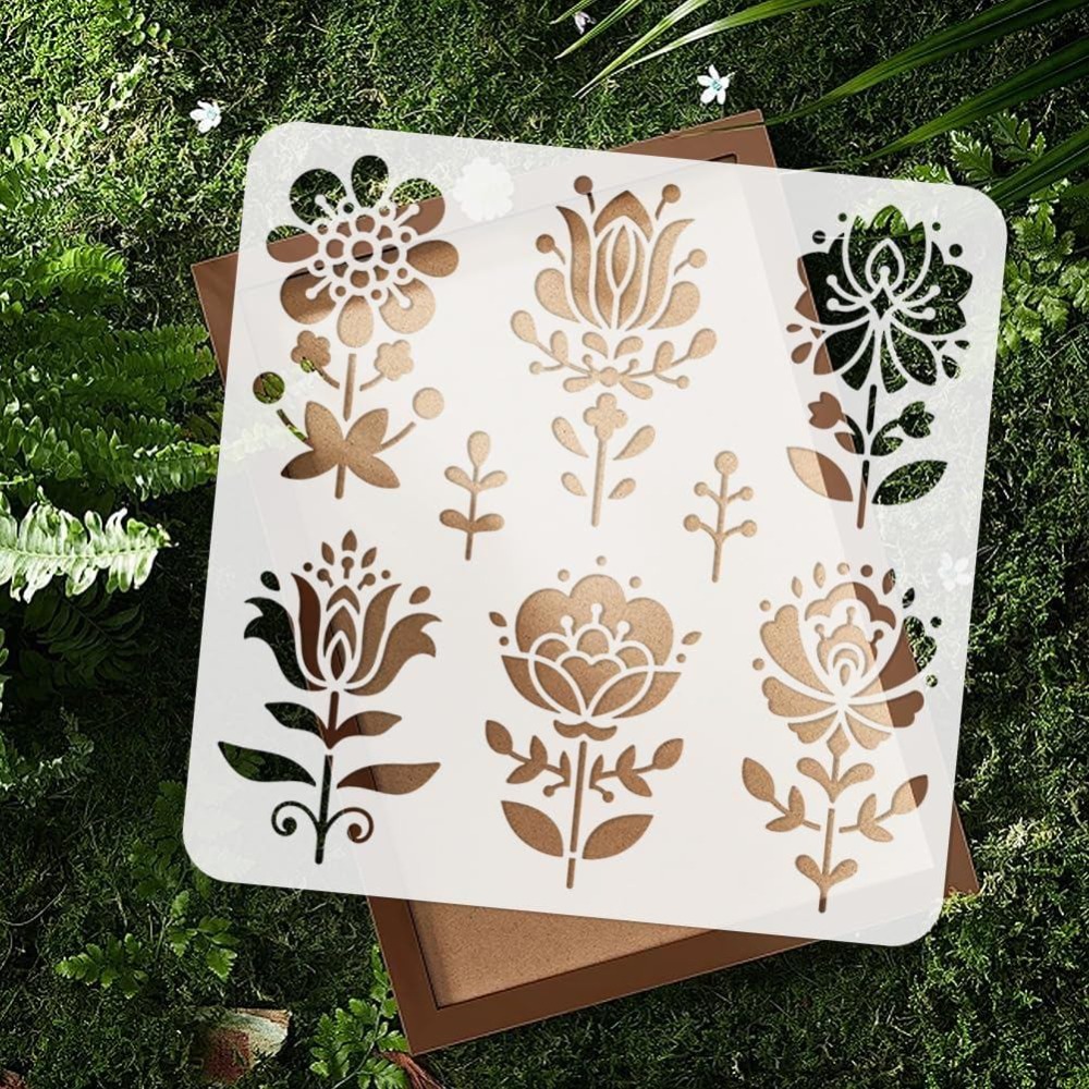 2Pcs Flower Polish Folk Art St - Art And Craft With Paint ulasan dan harga